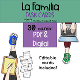Spanish TASK CARDS Family Vocabulary Practice and the verb TENER