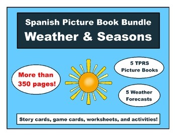 Preview of Spanish Weather & Seasons Picture Book Bundle