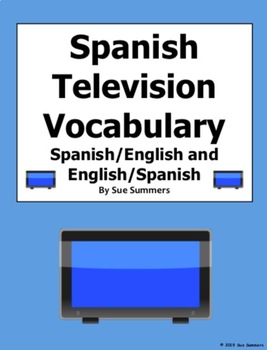 Preview of Spanish TV / Television Vocabulary - 42 Words - Tele / Televisión