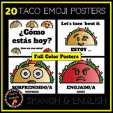Spanish Taco Emoji Posters | Emotions in Spanish - FULL CO