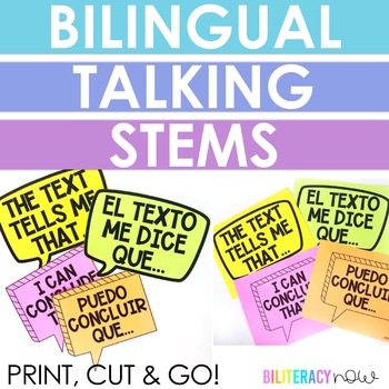 Preview of Spanish & English Talking Stems - Air Bubbles! 15 Bilingual Talking Stems!