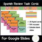 Fun Spanish Task Cards Review Questions