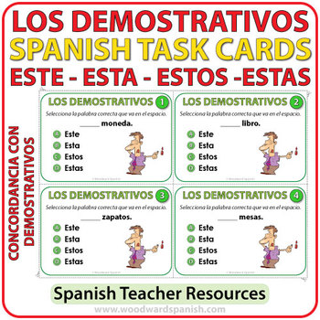 Preview of Spanish Task Cards - Este, Esta, Estos, Estas