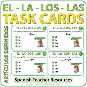 Preview of Spanish Task Cards - Los Artículos Definidos