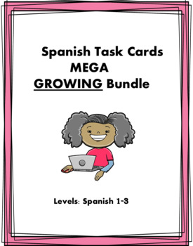 Preview of Spanish Task Cards MEGA Bundle: 44+ Sets at 55% off! + GROWING!!