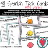 Spanish Grammar - Present Progressive - Spanish Verbs Task Cards