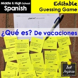 Spanish Task Cards - ¿Qué es? De vacaciones - Travel Vocab