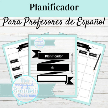 Preview of Printable Spanish Teacher Planner