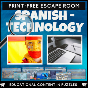 Preview of Spanish - Technology Escape Room