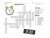 Spanish Telling Time Crossword - ¿Qué Hora Es?