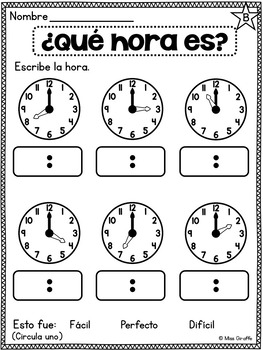Spanish Telling Time Unit 15: ¿Qué hora es? by Spanish ...