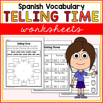 Preview of Spanish Telling Time Worksheets - ¿Qué hora es? La Hora en Español