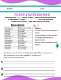 Spanish Tener Expression Worksheet Practice: FREE!