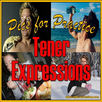 Preview of Spanish Tener Expressions Pics for Practice Powerpoint