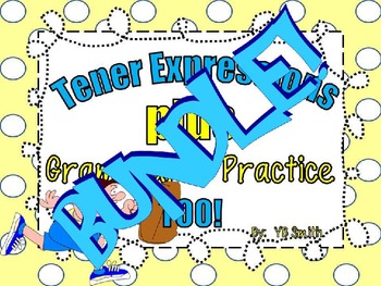 Preview of Spanish Tener Grammar Notes and Practice Powerpoint BUNDLE