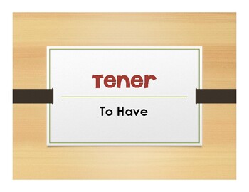 Preview of Spanish Tener Notes With Video