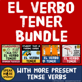 Preview of Spanish Tener Verb BUNDLE. El Verbo Tener en el Presente en Español