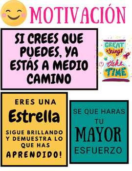 Preview of Spanish Test Motivation Poster