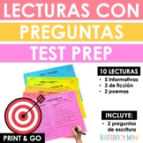 Spanish Test Prep Reading Test Prep + Writing Prompts