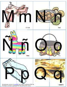 Spanish Texas Alphabet Puzzle by Mary Gullette | TPT