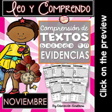 Spanish Text Based Evidence Reading Passages for NOVEMBER