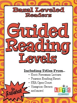 Preview of Spanish Textbook Readers Guided Reading Levels