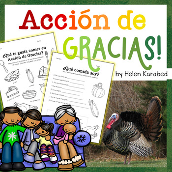 Preview of Spanish Thanksgiving | Acción de Gracias La Comida FREEBIE
