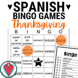 Spanish Thanksgiving Food Vocabulary Bingo Game - Acción d