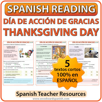 Preview of Spanish Thanksgiving Reading - Día de Acción de Gracias