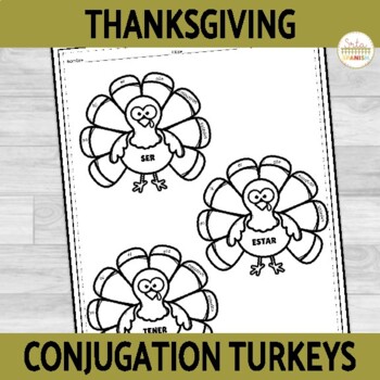 Preview of Thanksgiving Activity High School & Middle School Spanish 1 Lesson Plans