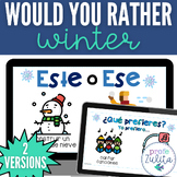 Spanish This or That Winter Game Would You Rather? & Galle