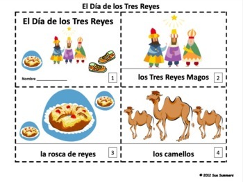 Preview of Spanish Three Kings Day / Dia de los Tres Reyes 2 Emergent Reader Booklets