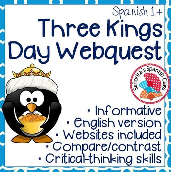 Preview of Spanish - Three Kings Day Webquest - ENGLISH Version