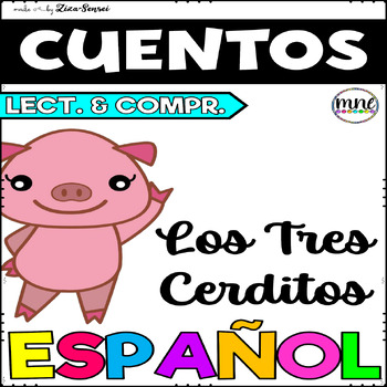 Preview of Spanish Three Little Pigs Fairytale Reading Comprehension Los Tres Cerditos