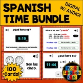 SPANISH TIME BOOM CARDS BUNDLE ⭐ Spanish Boom Cards ⭐ Span