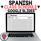 Telling Time in Spanish - Digital Class Schedule for Googl