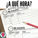 Spanish Time - Telling Time in Spanish Class Schedule - Ba