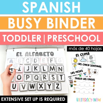 Preview of Spanish Toddler Binder - Librito de Actividades - Spanish Toddler Busy Book