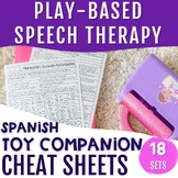 Spanish Speech Therapy Toy Companion Cheat Sheets for Play