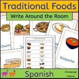 Spanish Traditional Foods Write Around the Room activity