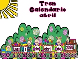 Spanish Train  Easter Calendar - Tren Calendario Abril