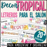 Spanish Classroom Signs Tropical Decor