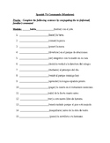 Spanish Tú Commands Quiz - Good for Any Level