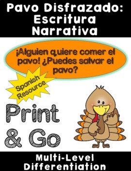Preview of Spanish Turkey in Disguise (Pavo Disfrazado) Narrative Writing