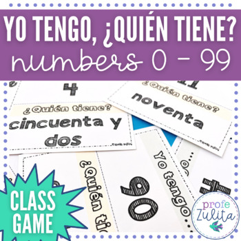 Preview of Spanish Two Digit Numbers Practice Yo Tengo, Quién tiene? I have, who has? Game