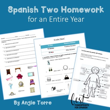 Spanish Elementary Level 2: A Homework Booklet