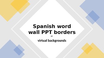Preview of Spanish VIRTUAL word wall EDITABLE