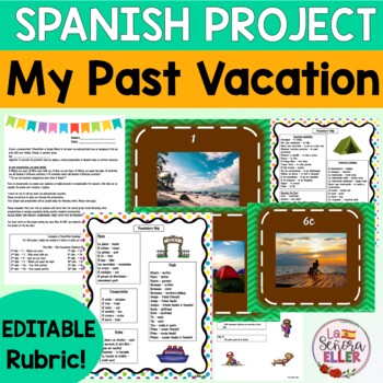 Preview of Spanish Vacation Project | Spanish Vacaciones Preterite Tense Project