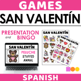 Spanish Valentines Day Activities - Bingo Game - Spanish G