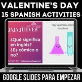 Spanish Valentine's Day Activities EDITABLE Google Slides 